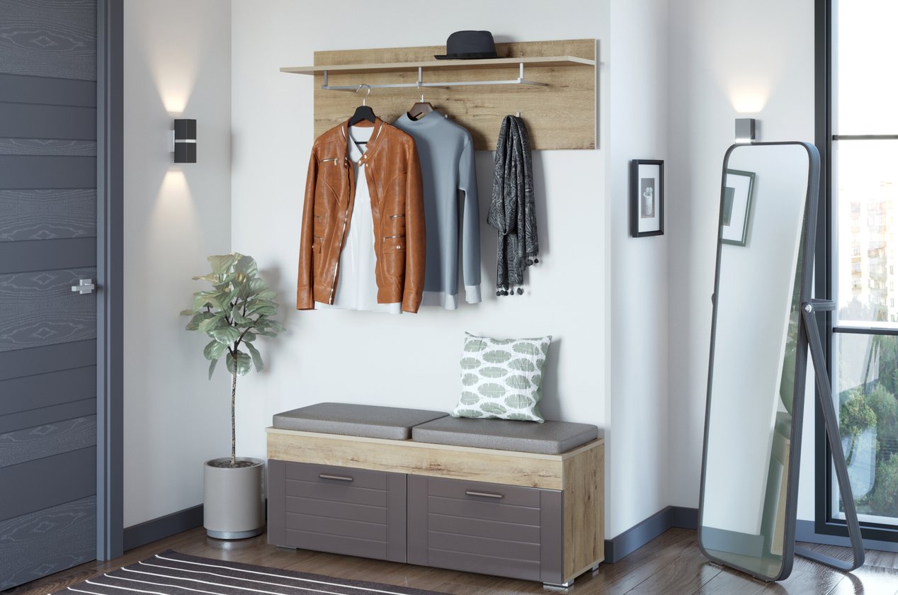 Модульная прихожая Ливорно-1 Графит купить в Минске по цене 984 руб ...